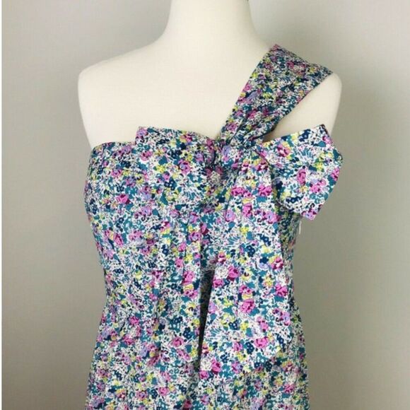 NWT J.Crew One-shoulder tie dress in Liberty® Claire-Aude floral Bow 0 - Picture 7 of 8